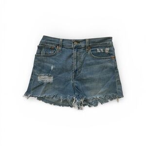 Levi's Blue Distressed Jean Shorts